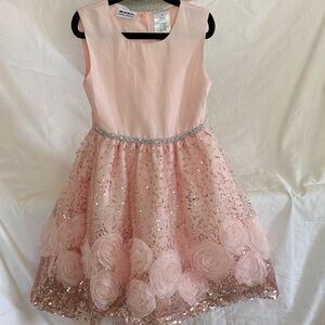 Blueberi Boulevard Pink Glitter Dress - Size 6X
